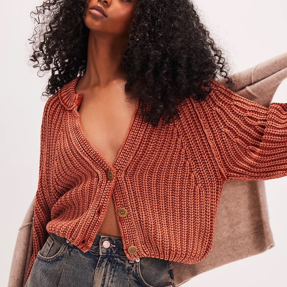 Free People Sweaters - Free People Sweet Nothing Cardi in Spiced Brandy
